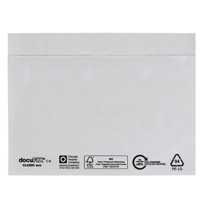 Artikelbild für docuFIX® CLASSIC Lieferscheintaschen eco Kunststoff DIN C6 1.000 St., Artikelnummer 329282