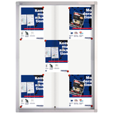 Artikelbild 1 für FRANKEN Schaukasten PRO silber 9x DIN A4 73,0 x 4,6 x 99,0 cm, 1 St., Artikelnummer 534711