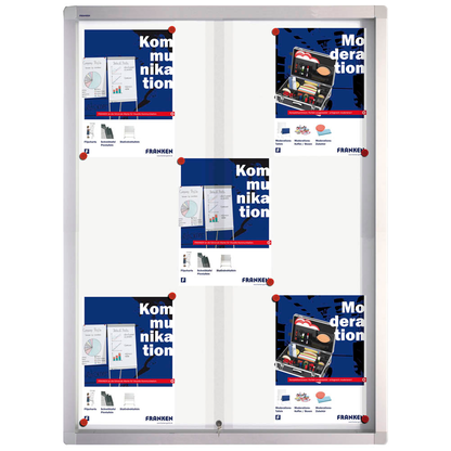 Artikelbild für FRANKEN Schaukasten PRO silber 9x DIN A4 73,0 x 4,6 x 99,0 cm, 1 St., Artikelnummer 534711