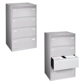 Artikelbild 1 für BISLEY LIGHT Hängeregistraturschrank lichtgrau 4 Schubladen 80,0 x 62,2 x 132,1 cm, 1 St., Artikelnummer 894980