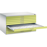 Artikelbild 1 für CP 7200 Planschrank clowngrün, lichtgrau 10 Schubladen 135,0 x 96,0 x 76,0 cm, 1 St., Artikelnummer 682942