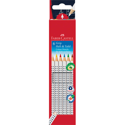 Artikelbild für FABER-CASTELL GRIP Kreidestifte farbsortiert 6 St., Artikelnummer 263364