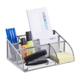 Artikelbild 1 für relaxdays Schreibtisch-Organizer silber Metall 5 Fächer 25,5 x 18,0 x 10,5 cm, Artikelnummer 516833