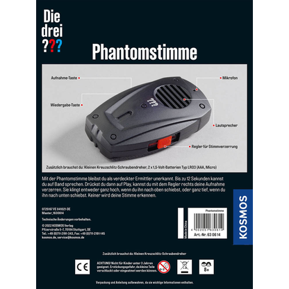 Artikelbild 3 für KOSMOS Experimentierkasten Die drei ??? Phantomstimme mehrfarbig, Artikelnummer 820664