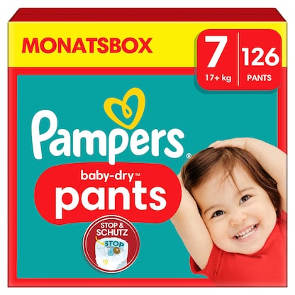 Artikelbild für Pampers® Windeln Monatsbox baby-dry™ pants Gr. 7 (17+ kg) für Kids und Teens, 126 St., Artikelnummer 179159