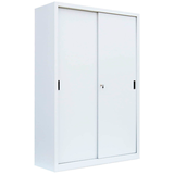 Artikelbild 1 für LÜLLMANN Schiebetürenschrank, 550167 signalweiß 4 Fachböden 120,0 x 45,0 x 195,0 cm, Artikelnummer 183174