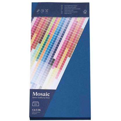 Artikelbild 3 für artoz Briefumschläge Mosaic DIN lang ohne Fenster marine haftklebend 20 St., Artikelnummer 959353