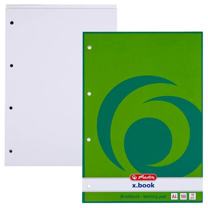 Artikelbild für herlitz Briefblock x.book DIN A4 blanko, 1 Block, Artikelnummer 871287