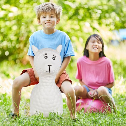 Artikelbild 4 für relaxdays Hüpftier Lama cremeweiß, Artikelnummer 147326