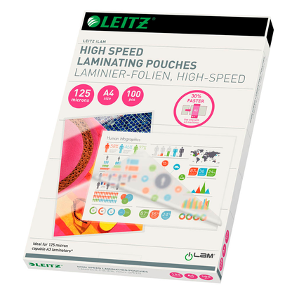 Artikelbild 2 für LEITZ Laminierfolien glänzend für A4 125 micron, 100 St., Artikelnummer 437279