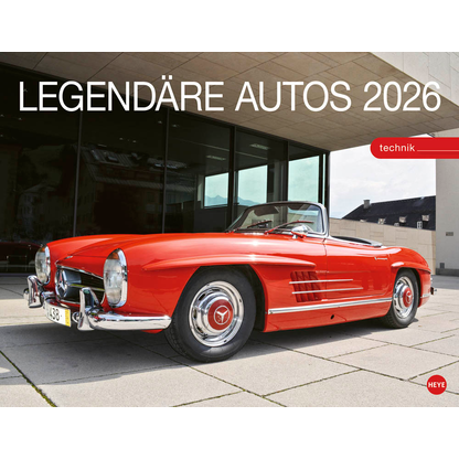 Artikelbild für Heye Monats-Wandkalender LEGENDÄRE AUTOS 2026, 1 St., Artikelnummer 551196