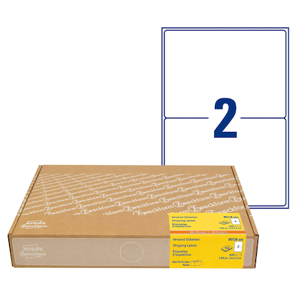 Artikelbild für AVERY Zweckform Versandetiketten 8018-300 weiß 199,6 x 143,5 mm, 300 Blatt, Artikelnummer 433654