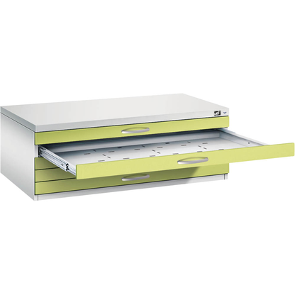 Artikelbild für CP 7100 Planschrank clowngrün, lichtgrau 5 Schubladen 110,0 x 76,5 x 42,0 cm, 1 St., Artikelnummer 682878
