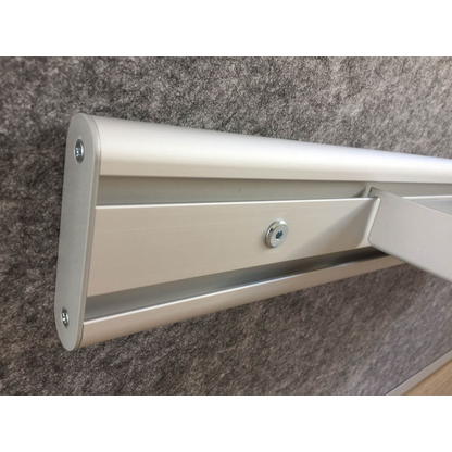 Artikelbild 4 für HAMMERBACHER Tischtrennwand mit Orga-Schiene VARO12/5, grau 119,5 x 50,0 cm, 1 St., Artikelnummer 659728