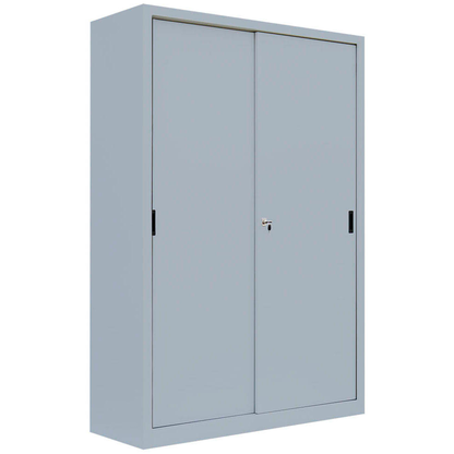 Artikelbild für LÜLLMANN Schiebetürenschrank, 550160 lichtgrau 4 Fachböden 120,0 x 45,0 x 195,0 cm, Artikelnummer 183198