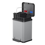 Artikelbild 1 für Hailo Öko duo Plus M Mülltrenner 2x 9,0 l grau, 1 St., Artikelnummer 353678