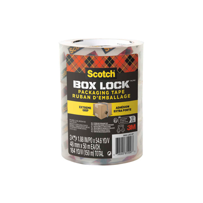 Artikelbild für Scotch Packbänder Box Lock™ transparent 48,0 mm x 50,0 m 3 Rollen, Artikelnummer 747917