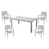 Artikelbild 1 für Garden Pleasure Sitzgruppe Olivia, anthrazit Holz, Metall, 5-teilig, Artikelnummer 231357