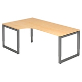 Artikelbild 1 für HAMMERBACHER RS82 höhenverstellbarer Schreibtisch ahorn L-Form, Kufen-Gestell grau 200,0 x 120,0 cm, Artikelnummer 865562