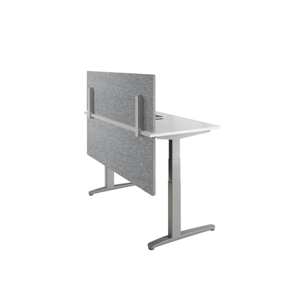 Artikelbild 2 für HAMMERBACHER Tischtrennwand mit Orga-Schiene VARO12/5, grau 119,5 x 50,0 cm, 1 St., Artikelnummer 659728