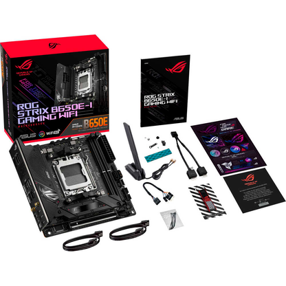 Artikelbild für ASUS ROG Strix B650E-I Mainboard, AM5, Mini-ATX, B650, 96 GB, Artikelnummer 685617