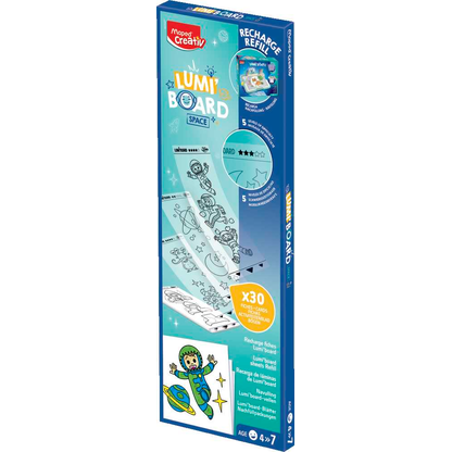 Artikelbild für Maped® Creativ Vorlagen für Zeichenprojektor LUMI'BOARD Weltraum blau, Artikelnummer 798031