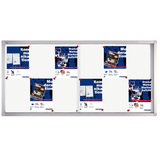 Artikelbild 1 für FRANKEN Schaukasten PRO silber 12x DIN A4 139,0 x 4,6 x 68,0 cm, 1 St., Artikelnummer 534818