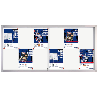 Artikelbild für FRANKEN Schaukasten PRO silber 12x DIN A4 139,0 x 4,6 x 68,0 cm, 1 St., Artikelnummer 534818