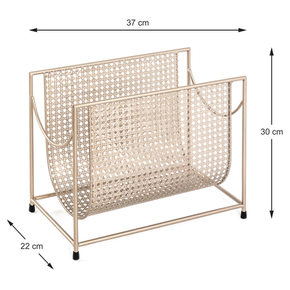 Artikelbild 3 für HAKU Möbel Zeitungsständer 22217 gold Metall, DIN A4, Artikelnummer 310065