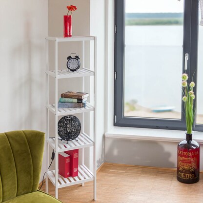 Artikelbild 2 für relaxdays Badregal weiß 34,5 x 33,0 x 139,5 cm, Artikelnummer 448751