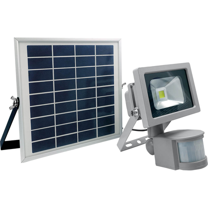 Artikelbild für as-Schwabe LED-Außenleuchte mit Bewegungsmelder Solarline, silber 10 Watt, 1 St., Artikelnummer 969487