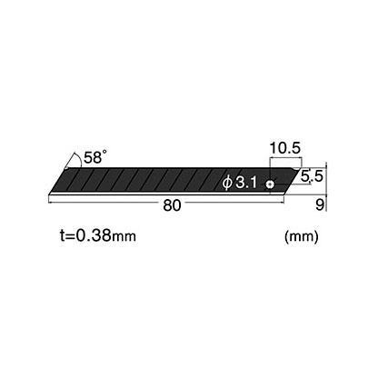Artikelbild 2 für NT Cuttermesser-Klingen BA-53P schwarz 9,0 mm, 50 St., Artikelnummer 696269