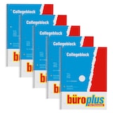 Artikelbild 1 für büroplus Collegeblöcke kariert DIN A4 Innenrand, 5 Blöcke, Artikelnummer 429928