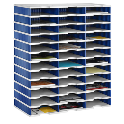 Artikelbild für styro Sortierstation Styrodoc grau/blau mit 36 Fächern, Artikelnummer 435958