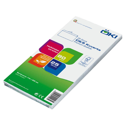 Artikelbild 2 für ÖKI Briefumschläge DIN lang+ ohne Fenster Offset weiß haftklebend 25 St., Artikelnummer 505887