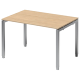 Artikelbild 1 für BISLEY Cito höhenverstellbarer Schreibtisch ahorn, silber rechteckig, 4-Fuß-Gestell silber 120,0 x 80,0 cm, Artikelnummer 257079