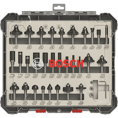 Artikelbild 2 für AKTION: BOSCH Mixed Set Fräser-Set 30-teilig mit Prämie nach Registrierung, Artikelnummer 454324