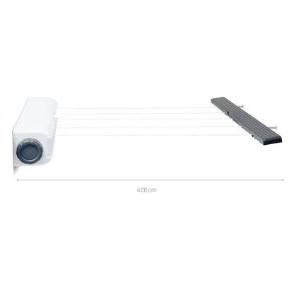 Artikelbild 3 für relaxdays Wandwäschetrockner weiß, grau, 1 St., Artikelnummer 555737