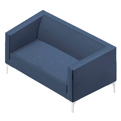 Artikelbild 3 für Quadrifoglio 2-Sitzer Sofa Arte blau weiß Stoff 128,0 x 74,0 x 71,0 cm, 1 St., Artikelnummer 462667