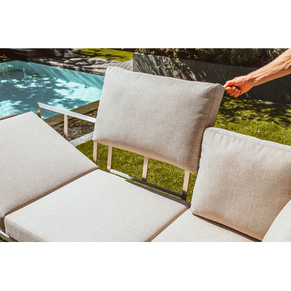 Artikelbild 10 für greemotion Loungegruppe Sydney beige, silber Metall, 15-teilig, Artikelnummer 422921