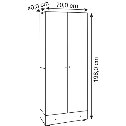 Artikelbild 3 für VCM my office Aktenschrank Vandol, 912198 buche 4 Fachböden 70,0 x 40,0 x 198,0 cm, Artikelnummer 348332