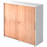 Artikelbild 1 für HAMMERBACHER Schiebetürenschrank, V1753S/W/N/RE nussbaum, weiß 2 Fachböden 120,0 x 40,0 x 110,0 cm, Artikelnummer 376089