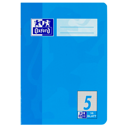 Artikelbild 3 für OXFORD Schulheft Lineatur 5 kariert DIN A5 ohne Rand, 16 Blatt, 1 St., Artikelnummer 658854