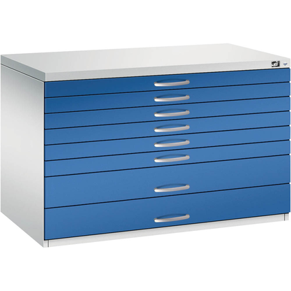 Artikelbild 4 für CP 7100 Planschrank lichtgrau, enzianblau 8 Schubladen 110,0 x 76,5 x 76,0 cm, 1 St., Artikelnummer 682486