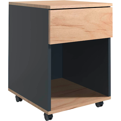 Artikelbild für VCM my office Dasola Rollcontainer anthrazit, eiche 1 Auszug 39,0 x 45,0 x 55,0 cm, Artikelnummer 911311