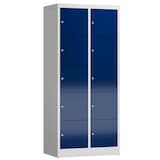 Artikelbild 1 für ClassiX Schließfachschrank enzianblau, lichtgrau X-523521, 10 Schließfächer 80,0 x 50,0 x 180,0 cm, Artikelnummer 189609