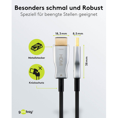 Artikelbild 8 für goobay optisches Hybrid HDMI Kabel 30,0 m schwarz, 1 St., Artikelnummer 345072