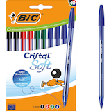Artikelbild 1 für BIC Kugelschreiber Cristal Soft transparent, Schreibfarbe: farbsortiert, 10 St., Artikelnummer 385217