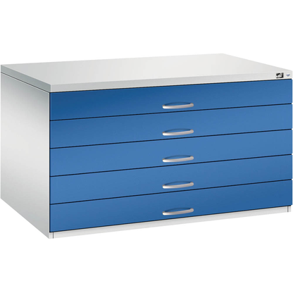 Artikelbild 4 für CP 7200 Planschrank lichtgrau, enzianblau 5 Schubladen 135,0 x 96,0 x 76,0 cm, 1 St., Artikelnummer 682760