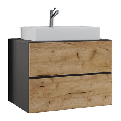 Artikelbild für VCM my bath Badmöbel-Set 2-teilig Lendas S 915284 honig-eiche, anthrazit 61,0 x 51,4 x 69,0 cm, Artikelnummer 390532